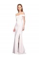 Sleeveless White Off the Shoulder Stretch Crepe Mermaid Formal Dress / Bridesmaid Dress Brighton
