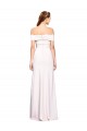 Sleeveless White Off the Shoulder Stretch Crepe Mermaid Formal Dress / Bridesmaid Dress Brighton