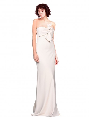Sleeveless Strapless Stretch Crepe Mermaid Prom Dress / Bridesmaid Dress Brighton