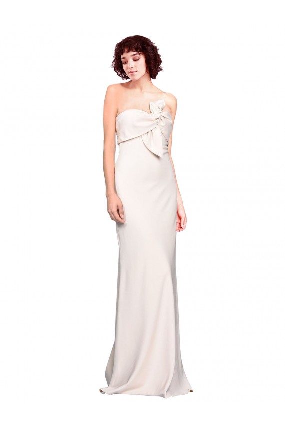 Sleeveless Strapless Stretch Crepe Mermaid Prom Dress / Bridesmaid Dress Brighton