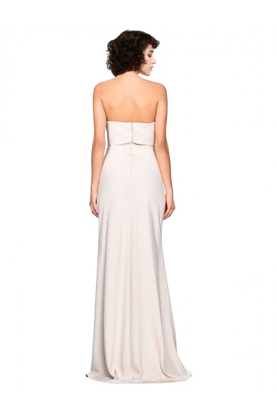 Sleeveless Strapless Stretch Crepe Mermaid Prom Dress / Bridesmaid Dress Brighton