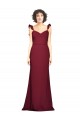 Sleeveless Burgundy Strapless Stretch Crepe Mermaid Prom Dress / Bridesmaid Dress Brighton