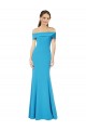 Sleeveless Off the Shoulder Stretch Crepe Sheath Formal Dress / Bridesmaid Dress Brighton