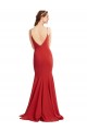 Sleeveless Spaghetti Straps Open Back Stretch Crepe Mermaid Formal Evening Gown / Prom Dress / Bridesmaid Dress Brighton