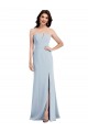 Sleeveless V-Neck Low Back Stretch Crepe Trumpet Bridesmaid Dress / Evening Dress Brighton