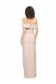 Sleeveless Nude Off the Shoulder Low Back Stretch Crepe Mermaid Formal Evening Gown / Prom Dress / Bridesmaid Dress Brighton