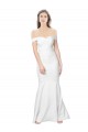 Sleeveless Off the Shoulder Low Back Stretch Crepe Mermaid Formal Dress / Bridesmaid Dress Brighton
