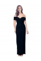 Sleeveless Black Off the Shoulder Stretch Crepe Mermaid Formal Dress / Bridesmaid Dress Brighton