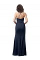 Sleeveless Spaghetti Straps Criss Cross Back Stretch Crepe Sheath Formal Evening Gown / Prom Dress / Bridesmaid Dress Brighton