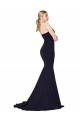 Sleeveless Dark Navy Sweetheart Stretch Crepe Mermaid Formal Evening Gown / Prom Dress / Bridesmaid Dress Brighton