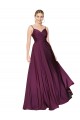 Sleeveless Spaghetti Straps V-Back Stretch Crepe A-Line Formal Evening Gown / Prom Dress / Bridesmaid Dress Brighton