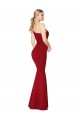Sleeveless Burgundy One Shoulder Stretch Crepe Mermaid Formal Evening Gown / Prom Dress / Bridesmaid Dress Brighton
