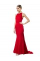 Sleeveless Halter Neck Open Back Stretch Crepe Mermaid Formal Evening Gown / Bridesmaid Dress Brighton