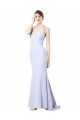 Sleeveless Spaghetti Straps Stretch Crepe Mermaid Evening Gown / Prom Dress / Bridesmaid Dress Brighton