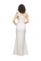 Sleeveless Ivory One Shoulder Stretch Crepe Sheath Formal Evening Dress / Bridesmaid Dress Brighton
