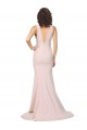 Sleeveless V-Neck V-Back Stretch Crepe Sheath Black Tie Evening Gown / Prom Dress / Bridesmaid Dress Brighton