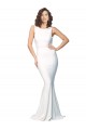 Sleeveless High Neck Low Back Stretch Crepe Sheath Formal Evening Gown / Prom Dress / Bridesmaid Dress Brighton
