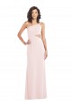 Sleeveless Pink One Shoulder Stretch Crepe Trumpet Formal Evening Gown / Prom Dress / Bridesmaid Dress Brighton