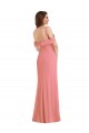 Sleeveless One Shoulder Low Back Stretch Crepe Trumpet Semi Formal Evening Dress / Prom Dress / Bridesmaid Dress Brighton