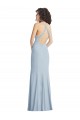 Sleeveless Halter Neck Criss Cross Back Stretch Crepe Trumpet Formal Evening Gown / Prom Dress / Bridesmaid Dress Brighton