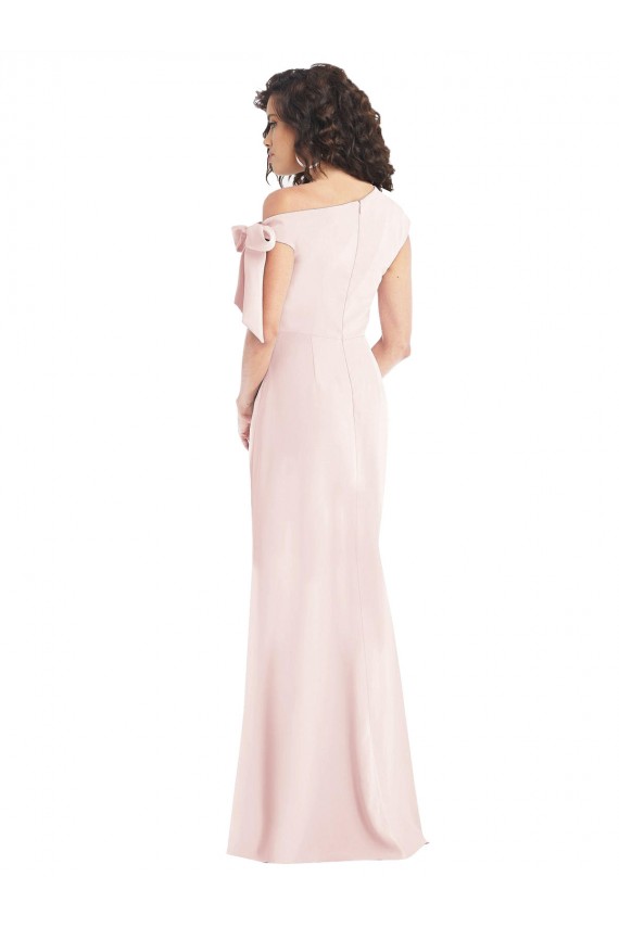 Cap Sleeves Off the Shoulder Stretch Crepe Trumpet Formal Evening Gown / Prom Dress / Bridesmaid Dress Brighton