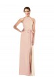 Sleeveless Nude Halter Neck Criss Cross Back Stretch Crepe Trumpet Formal Evening Gown / Prom Dress / Bridesmaid Dress Brighton