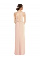Sleeveless Nude Halter Neck Criss Cross Back Stretch Crepe Trumpet Formal Evening Gown / Prom Dress / Bridesmaid Dress Brighton