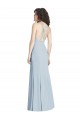Sleeveless Halter Neck Criss Cross Open Back Stretch Crepe Trumpet Evening Dress / Bridesmaid Dress Brighton