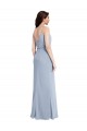 Sleeveless Spaghetti Straps V-Back Stretch Crepe Sheath Formal Evening Gown / Prom Dress / Bridesmaid Dress Brighton