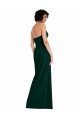 Sleeveless Midnight Green Scoop Neck Low Back Stretch Crepe Sheath Formal Evening Gown / Prom Dress / Bridesmaid Dress Brighton