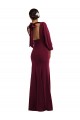 Long Sleeves Bateau Neck Open Back Stretch Crepe Trumpet Formal Evening Gown / Prom Dress / Bridesmaid Dress Brighton