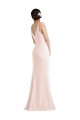 Sleeveless V-Neck V-Back Stretch Crepe Trumpet Formal Evening Gown / Prom Dress / Bridesmaid Dress Brighton