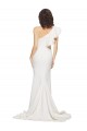 Sleeveless Ivory One Shoulder Stretch Crepe Sheath Semi Formal Evening Dress / Prom Dress / Bridesmaid Dress Brighton