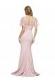 Short Sleeves One Shoulder Low Back Stretch Crepe & Tulle Sheath Formal Evening Gown / Prom Dress / Bridesmaid Dress Brighton