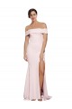 Sleeveless Pink Square Neck Low Back Stretch Crepe Sheath Formal Evening Gown / Prom Dress / Bridesmaid Dress Brighton