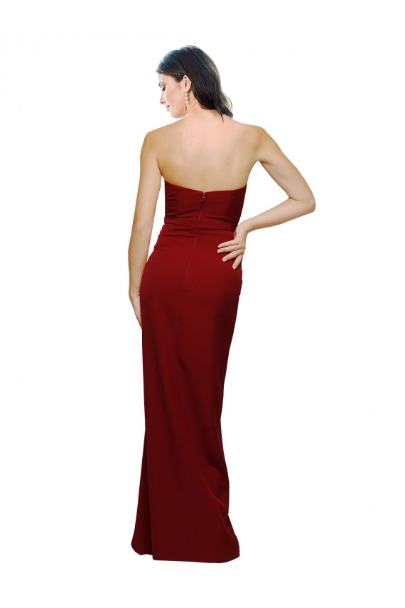 Sleeveless Sweetheart Low Back Stretch Crepe Sheath Bridesmaid Dress / Evening Dress Brighton