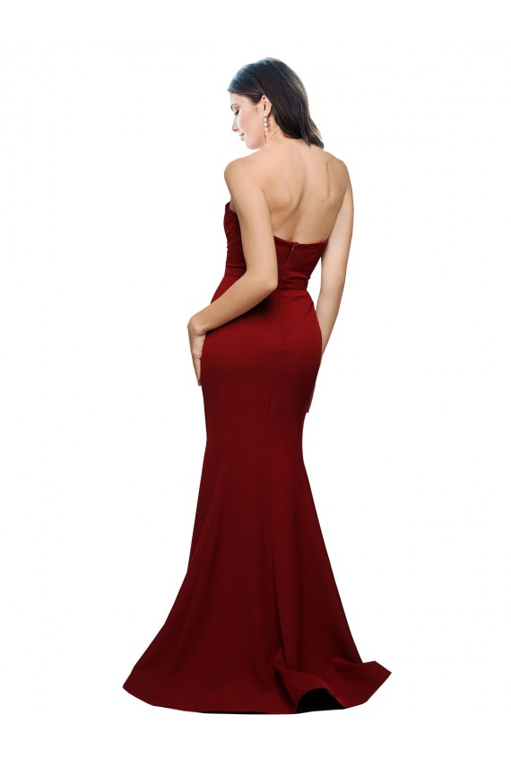 Sleeveless Sweetheart Low Back Stretch Crepe Sheath Formal Evening Gown / Prom Dress / Bridesmaid Dress Brighton