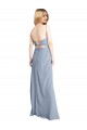 Sleeveless Square Neck Criss Cross Open Back Stretch Crepe A-Line Prom Dress / Bridesmaid Dress Brighton
