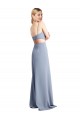 Sleeveless Spaghetti Straps Open Back Stretch Crepe A-Line Prom Dress / Bridesmaid Dress Brighton