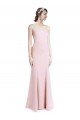 Sleeveless Spaghetti Straps Criss Cross Open Back Stretch Crepe Mermaid, Sheath Prom Dress / Bridesmaid Dress Brighton