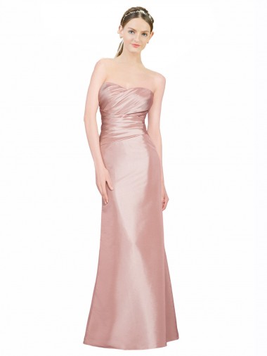 Sleeveless Sweetheart Low Back Stretch Satin A-Line Formal Evening Gown / Prom Dress / Bridesmaid Dress Brighton