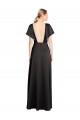 Cap Sleeves V-Neck Open Back Stretch Satin A-Line Bridesmaid Dress / Evening Dress Brighton