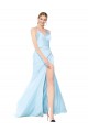Sleeveless High Neck Stretch Satin Mermaid Formal Evening Gown / Prom Dress / Bridesmaid Dress Brighton