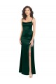 Sleeveless Scoop Neck Open Back Stretch Satin A-Line Formal Evening Gown / Prom Dress / Bridesmaid Dress Brighton