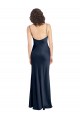 Sleeveless Cowl Neck Open Back Stretch Satin A-Line Black Tie Evening Gown / Prom Dress / Bridesmaid Dress Brighton