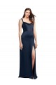 Sleeveless Cowl Neck Low Back Stretch Satin A-Line Formal Evening Gown / Prom Dress / Bridesmaid Dress Brighton
