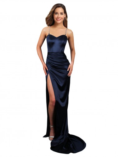Sleeveless Sweetheart Stretch Satin Mermaid Formal Evening Gown / Prom Dress / Bridesmaid Dress Brighton