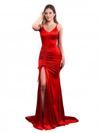 Sleeveless Sweetheart Low Back Stretch Satin Mermaid Evening Dress / Bridesmaid Dress Brighton