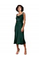 Sleeveless Cowl Neck Stretch Satin Sheath Black Tie Evening Gown / Prom Dress / Bridesmaid Dress Brighton