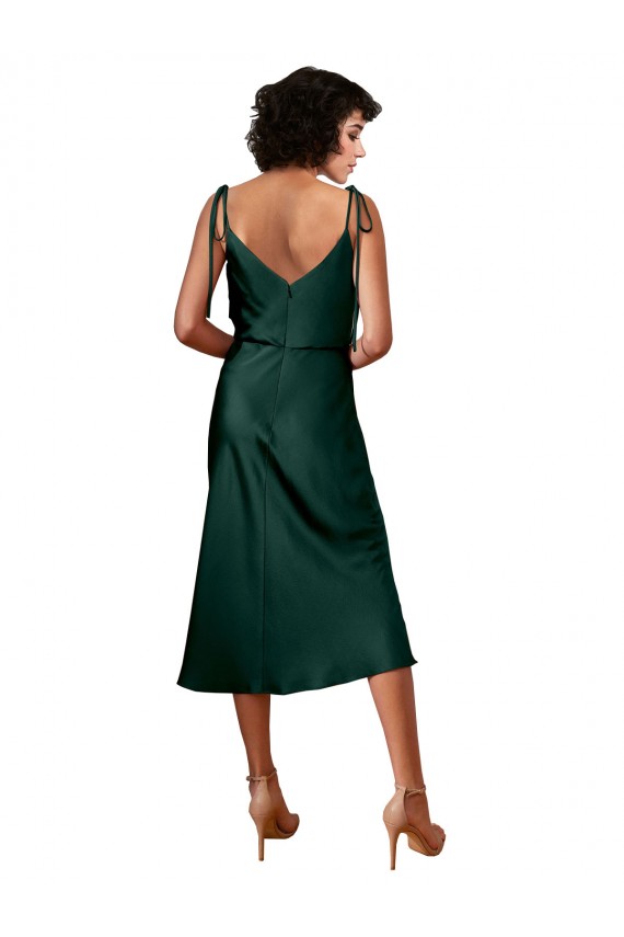 Sleeveless Cowl Neck Stretch Satin Sheath Black Tie Evening Gown / Prom Dress / Bridesmaid Dress Brighton